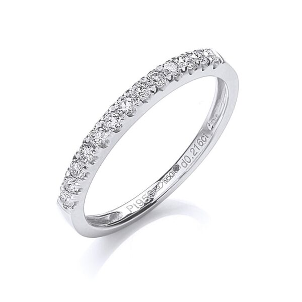 Platinum Micro Set Diamond Ring