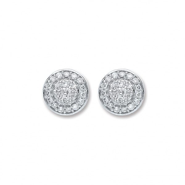 18ct White Gold Diamond Studs 0.25cts