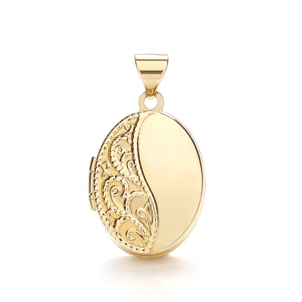 9 Carat Yellow Gold Oval Locket