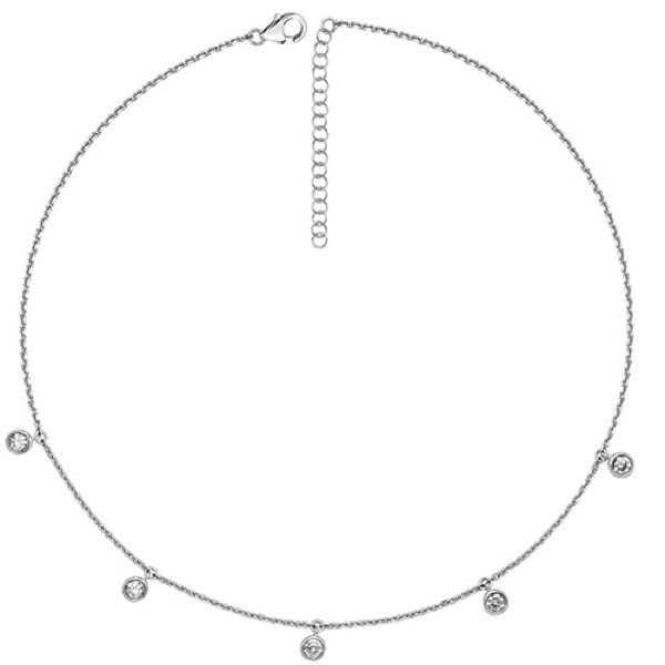 Silver Cubic Zirconia Necklet