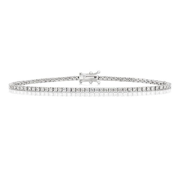 18ct Gold Diamond Line Bracelet 2.25cts