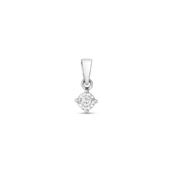 9 Carat Gold Illusion Set Diamond Pendant