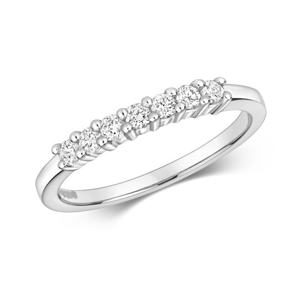 9ct White Gold Diamond Half Eternity 0.25ct