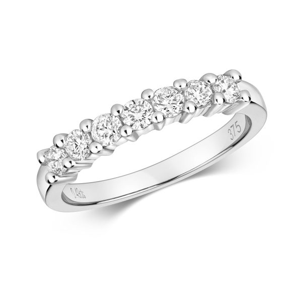 9 CARAT WHITE GOLD DIAMOND ETERNITY RING