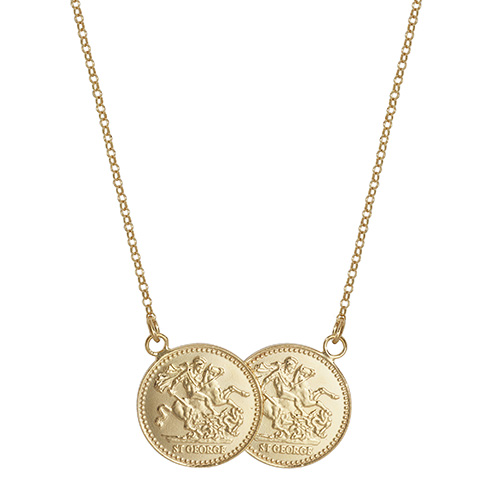Silver Coin Pendant And Necklace