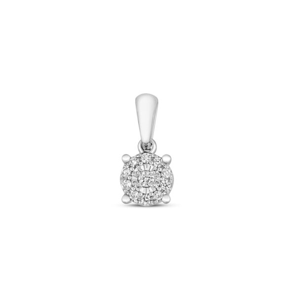 9ct Gold Diamond Illusion Pendant