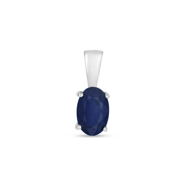 9ct White Gold Sapphire Pendant