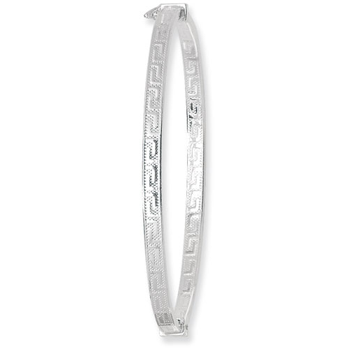 Silver Greek Design Bangle