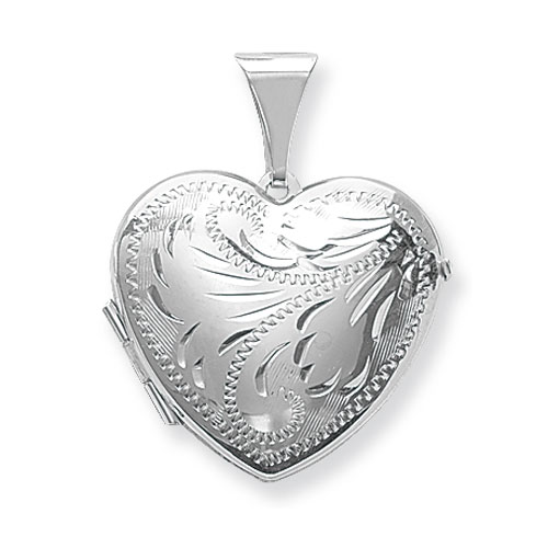 Sterling Silver Fancy Heart Locket