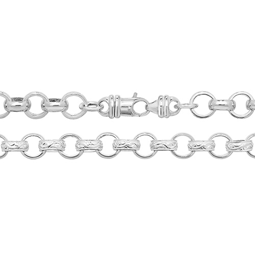 Sterling Silver Round Belcher Bracelet