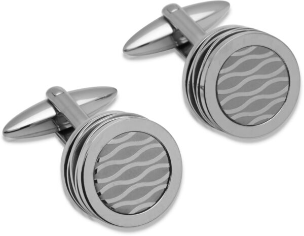 fancy steel cufflinks