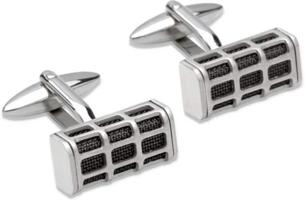 steel mesh cufflinks