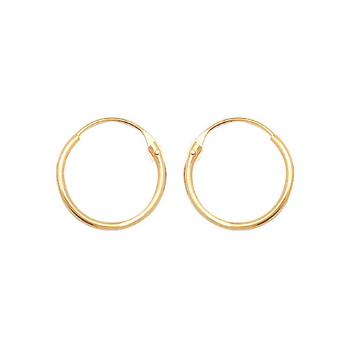 9 carat yellow gold sleeper earrings