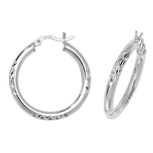 sterling silver hoop earrings