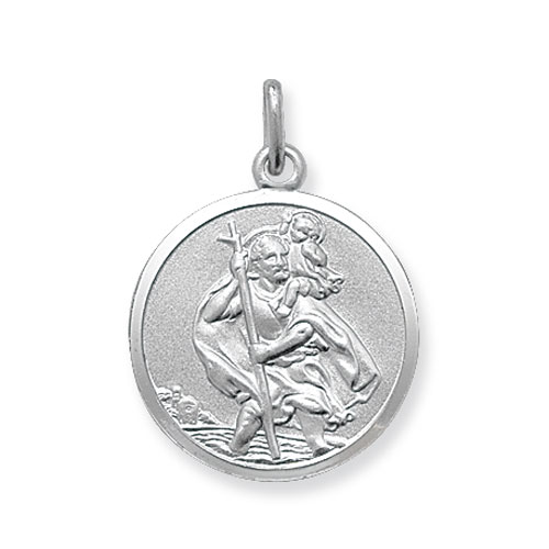 silver st christopher pendant