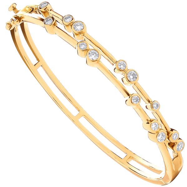 18ct yellow gold diamond dress bangle