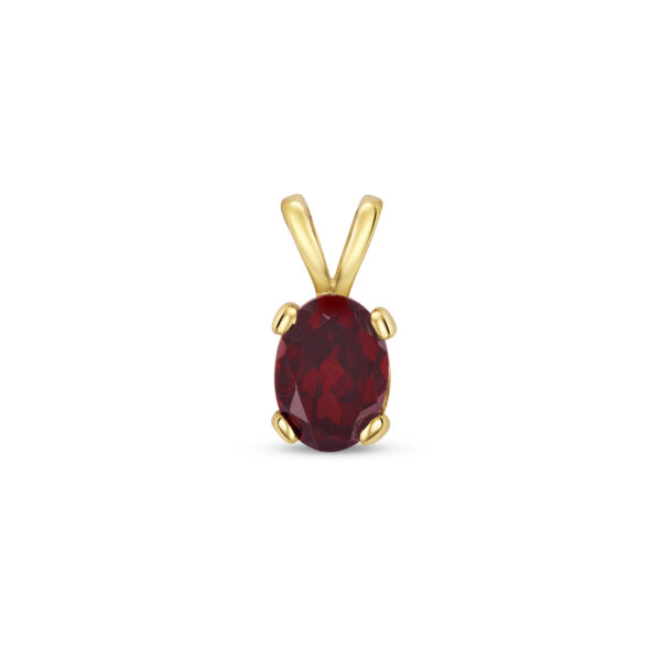 9ct Gold Garnet Pendant Oval