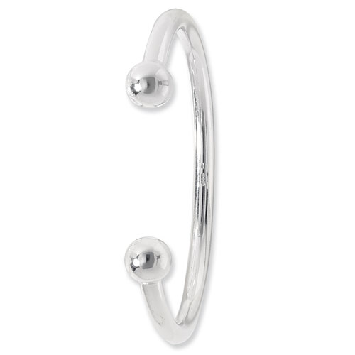 Men's Serling Silver Torque Bangle