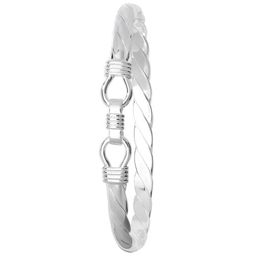 Gents'Sterling Silver val loop bangle