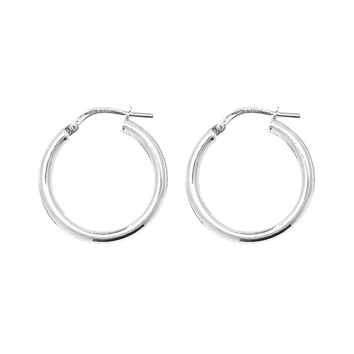 silver hoop earrings