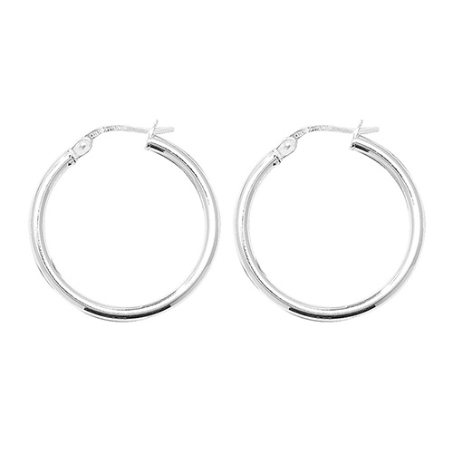 silver hoop earrings