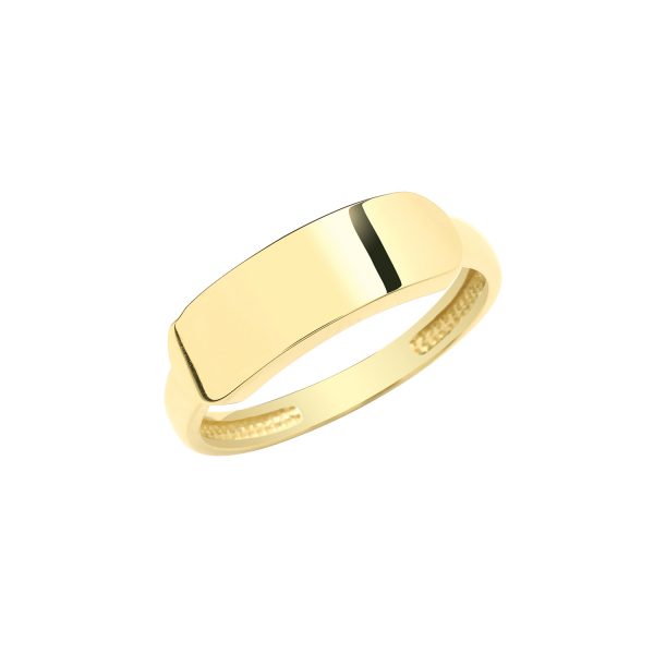 9 carat yellow gold id ring