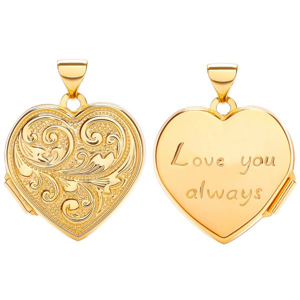 9 carat yellow gold heart locket