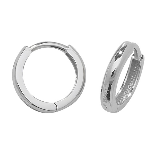 9 carat white gold huggies