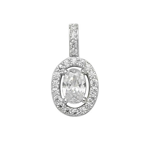 Sterling Silver Cubic Zirconia Pendant