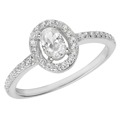 sterling silver cz ring