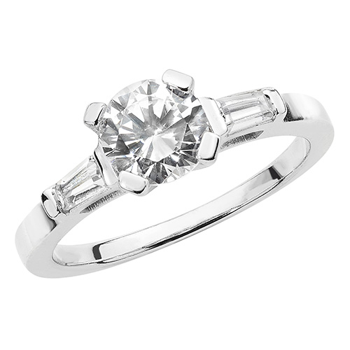silver ring fancy cz
