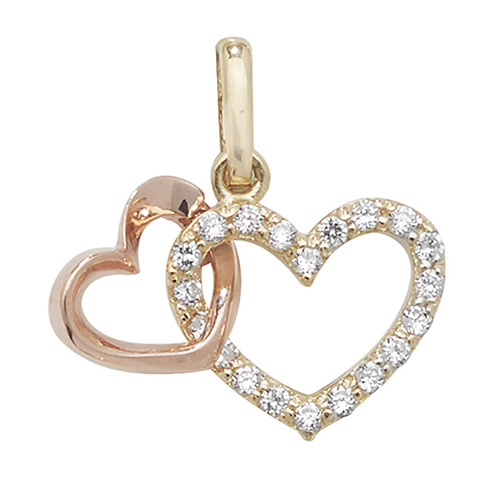 9ct Yellow and rose Gold