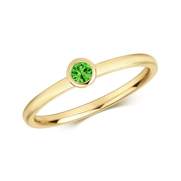 9 carat gold tsavorite ring