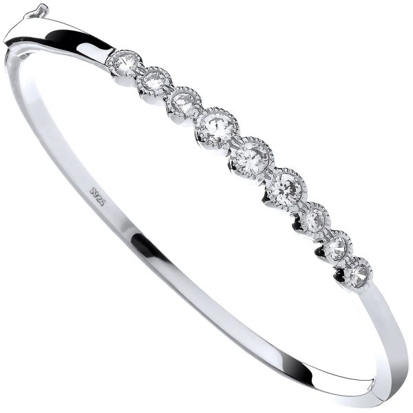 silver cz bangle