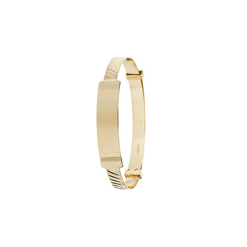 9 carat yellow gold diamond cut baby bangle