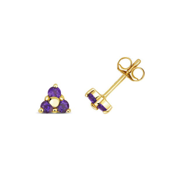 amethyst gold earrings