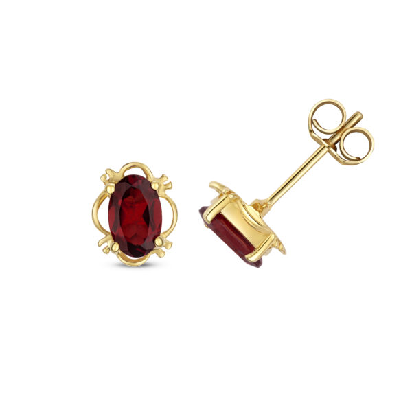 9 Carat Gold Fancy Garnet Earrings