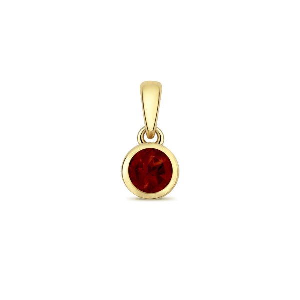 9 carat gold garnet pendant