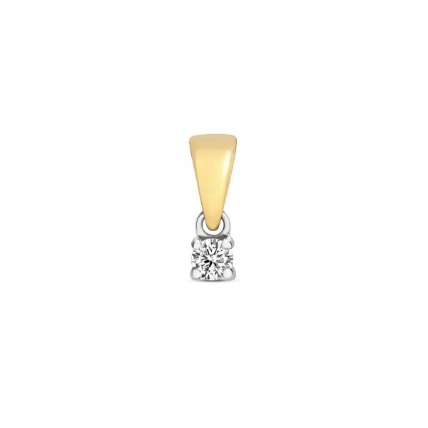 9 carat yellow gold diamond pendant