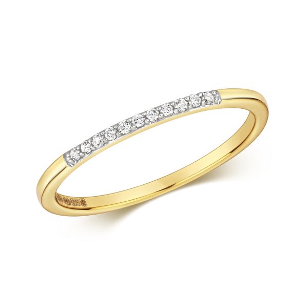 9 carat yellow gold diamond eternity ring