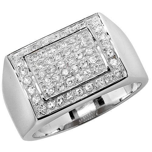 silver cz ring