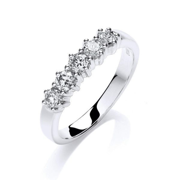 9 carat white gold diamond eternity ring