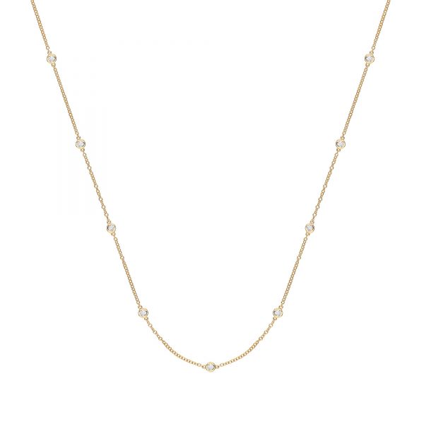 9 carat yellow gold diamond necklet