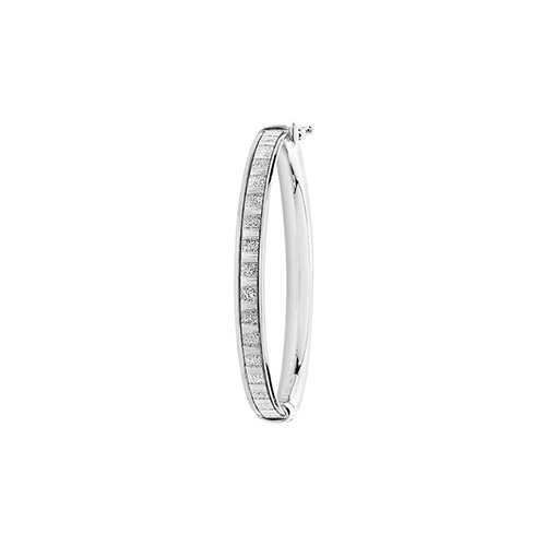 9 carat white god fancy bangle
