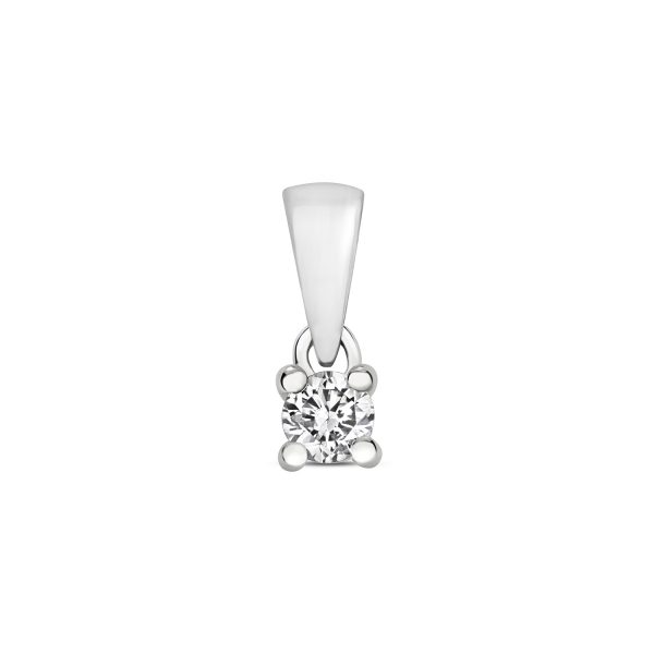 9 carat white gold diamond pendant