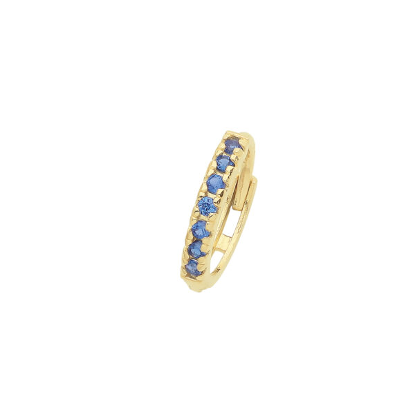 9 carat yellow gold blue cz cartilage Huggies