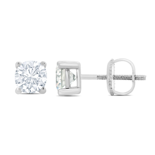 9 carat white gold diamond stud earrings 1 carat