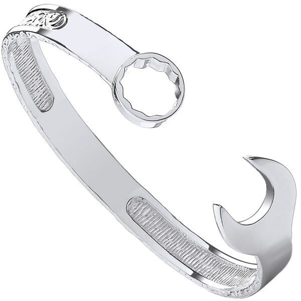 silver spanner bangle