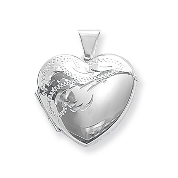 Sterling Silver Fancy Heart Locket