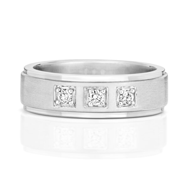 9 carat white gold diamond wedding ring